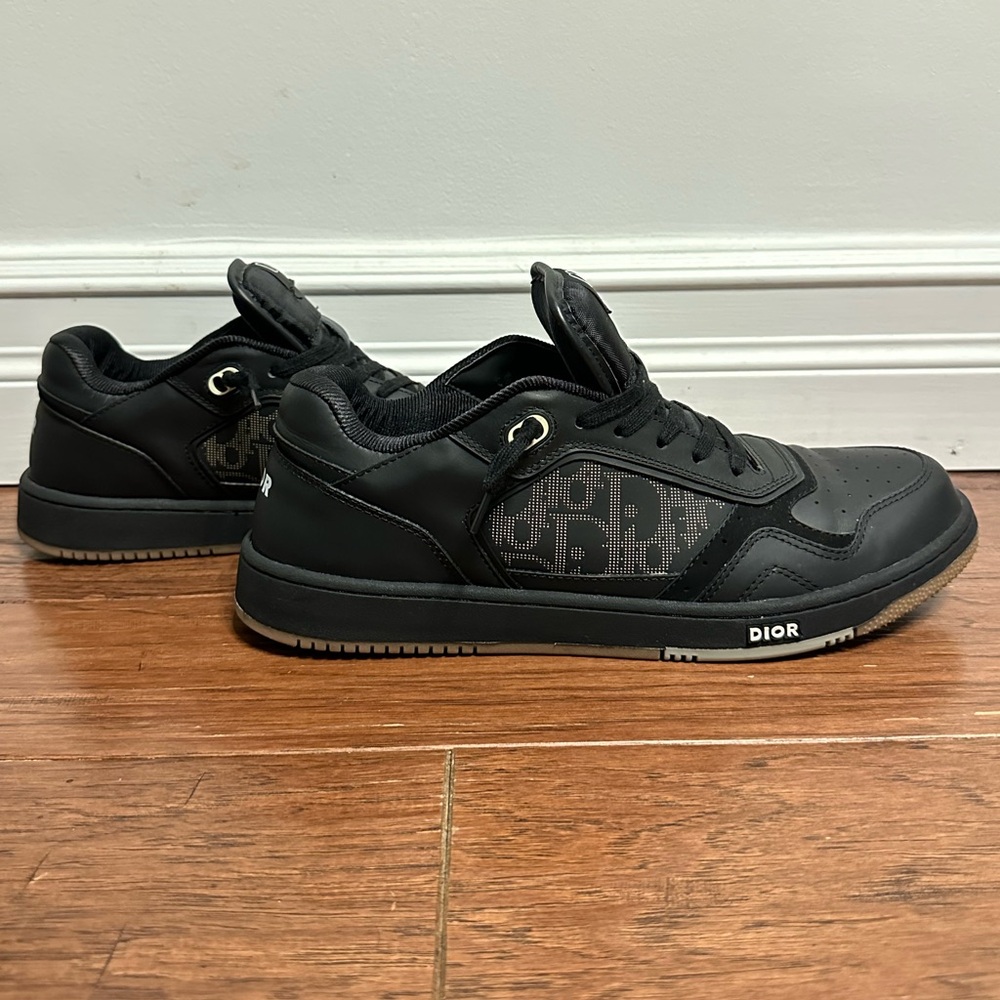 Dior Homme B27 Black Leather Low-Top Sneakers Size 12 / UK 11 / EU 46